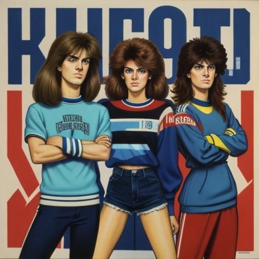 1980s teenagers looking grumpy.   And is that a dude in the ...