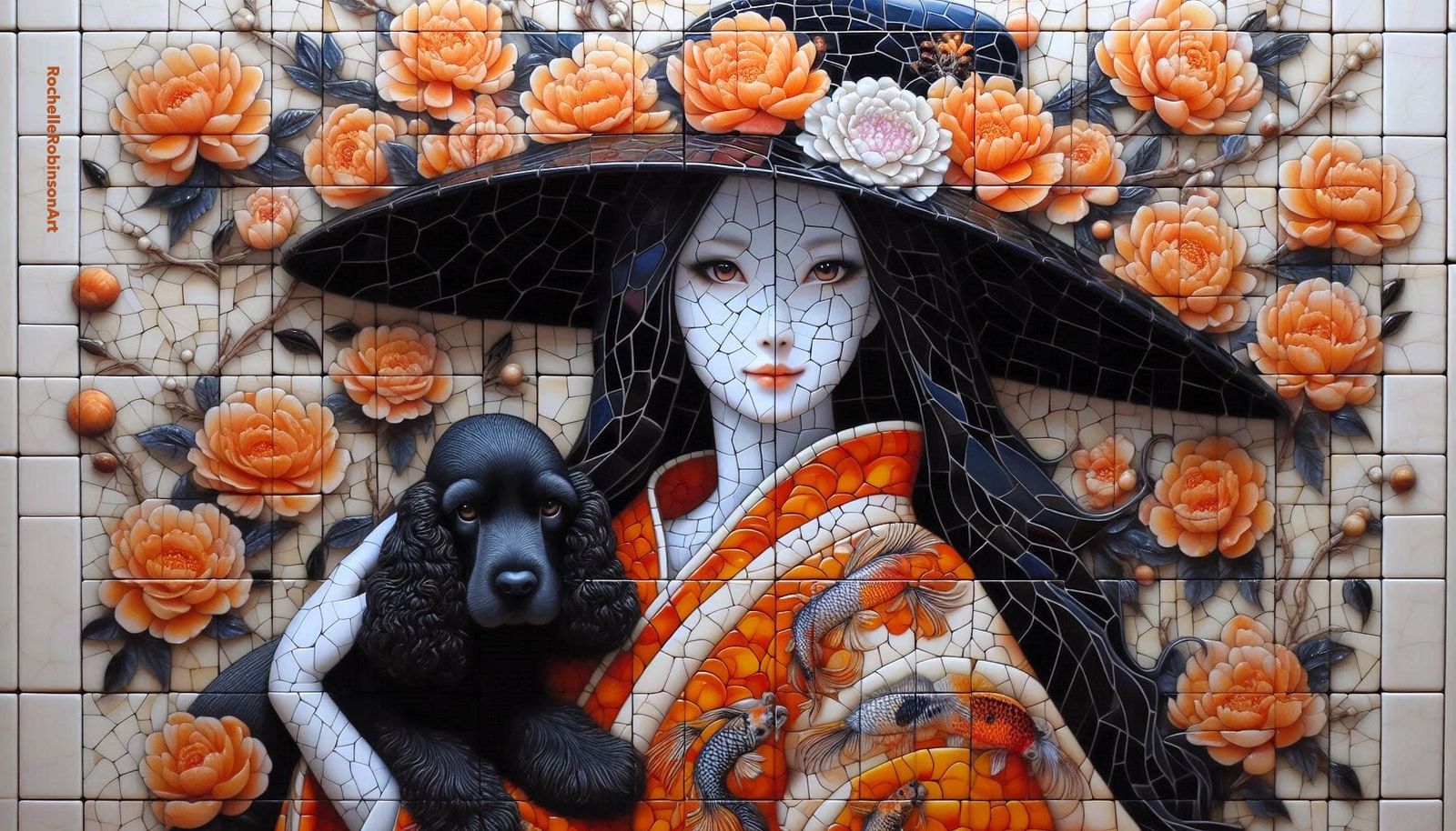 Geisha and Puppy