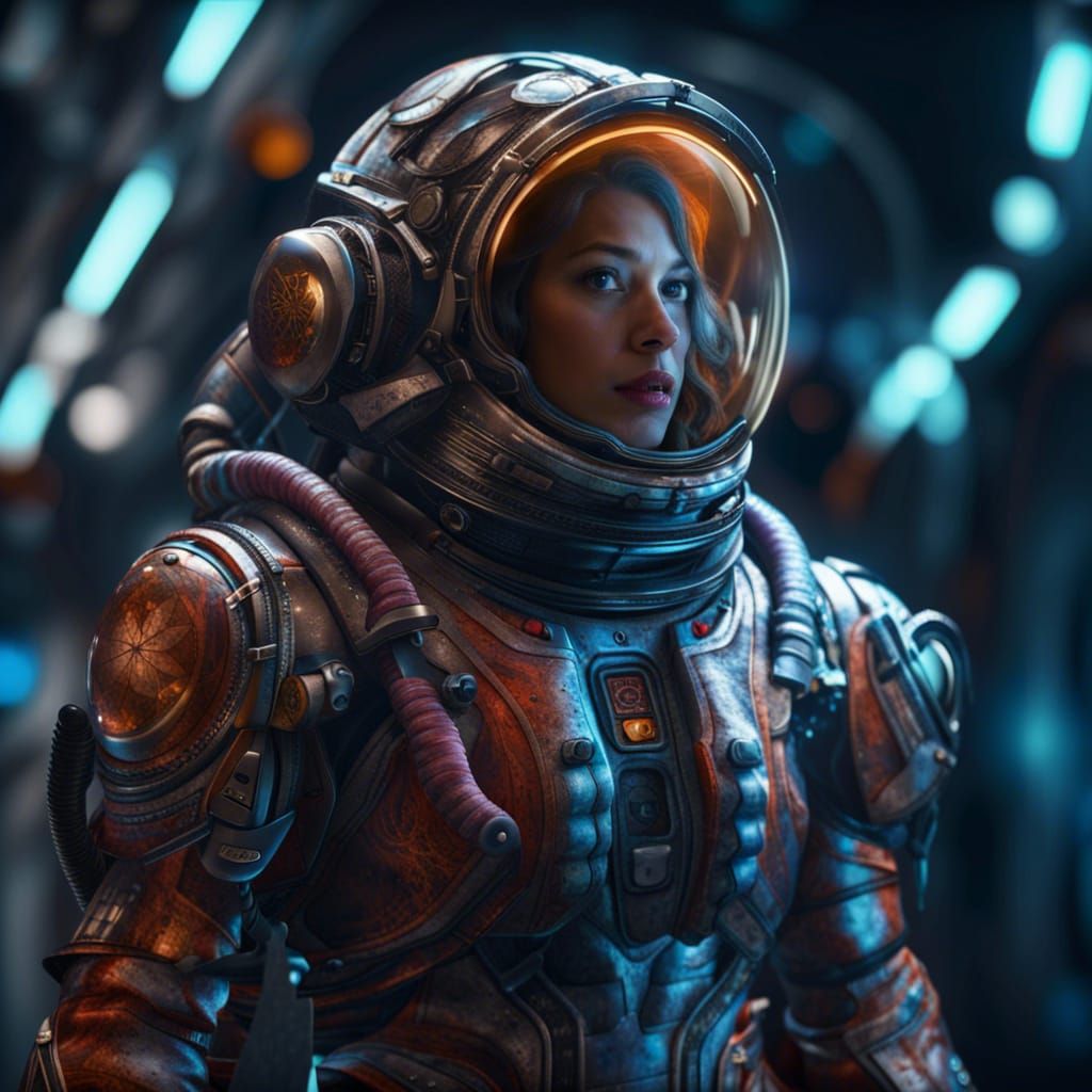 cool hyperrealistic person in a space suit - AI Generated Artwork ...