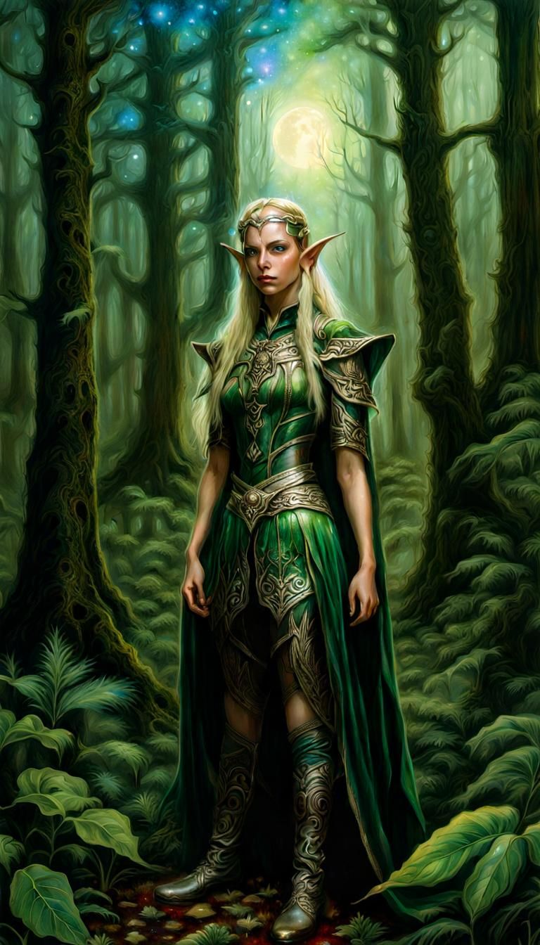 elf standing in a forest clearing - AI Generated Artwork - NightCafe ...