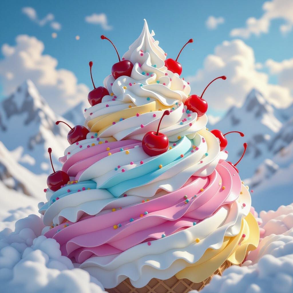 Soft ice mountain  by @Buenaventura