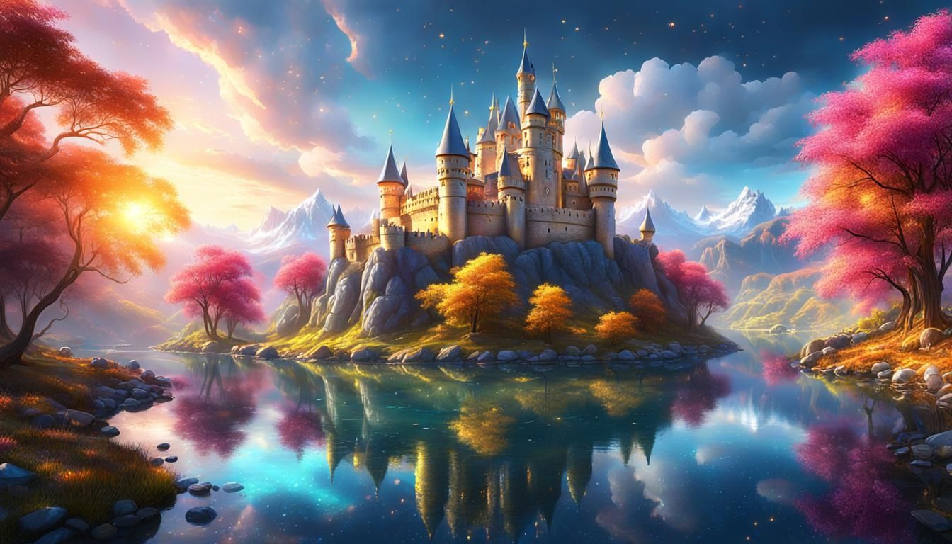 Magestic Castle - AI Generated Artwork - NightCafe Creator