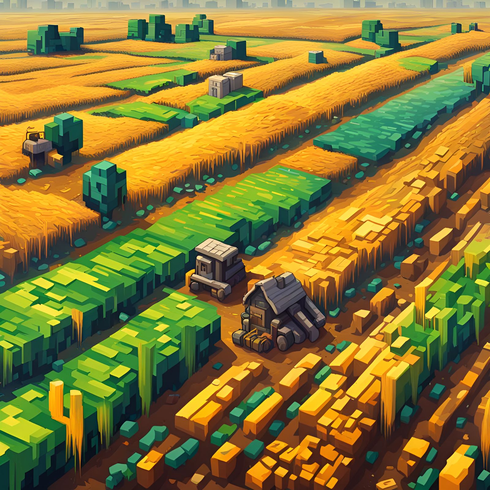 Minecraft Wheat Field