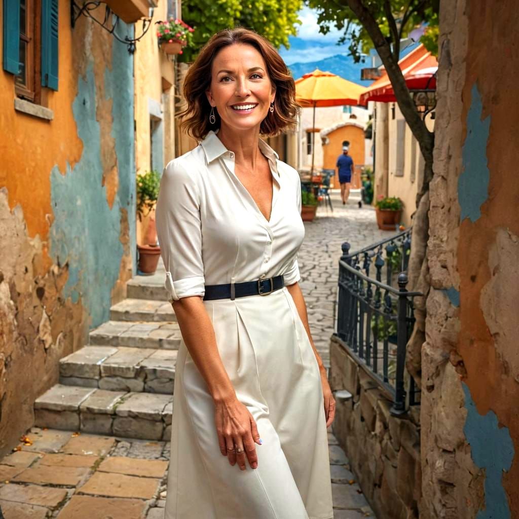 Expressive Portrait of a Charming Lady, Hyperrealistic Style