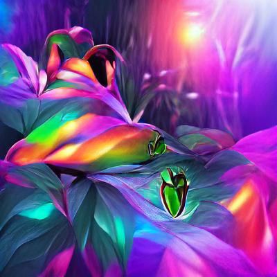 tree frog waterfall gay rainbow