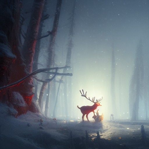 Cuty Rudolph in christmas