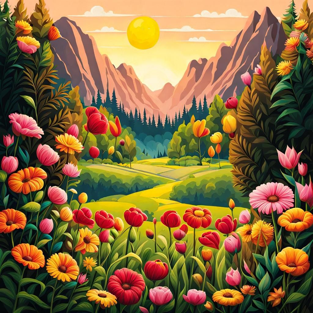 Abstract AI Image Generated from Simple Prompt