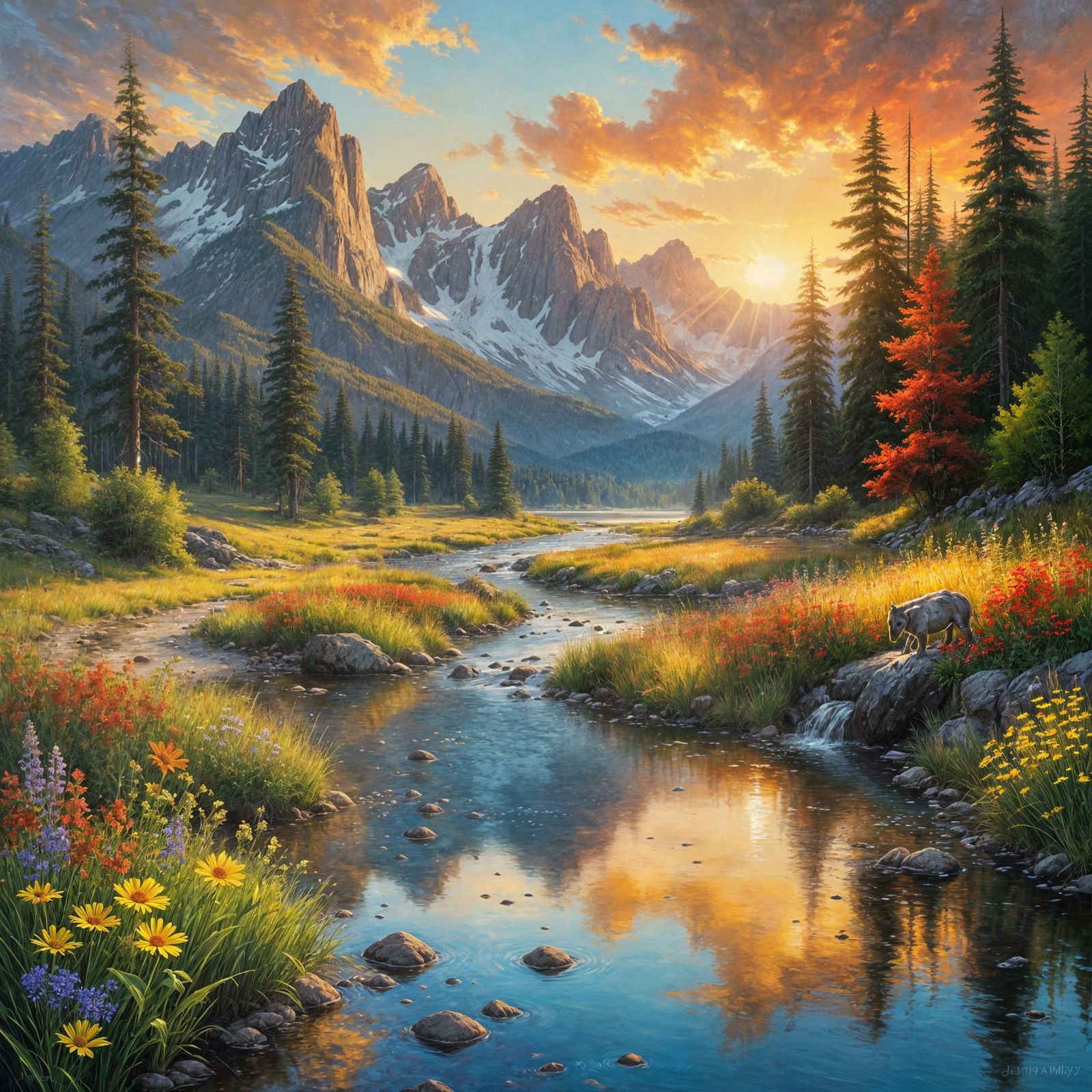 Sunset in a Meadow   by @Nageswara