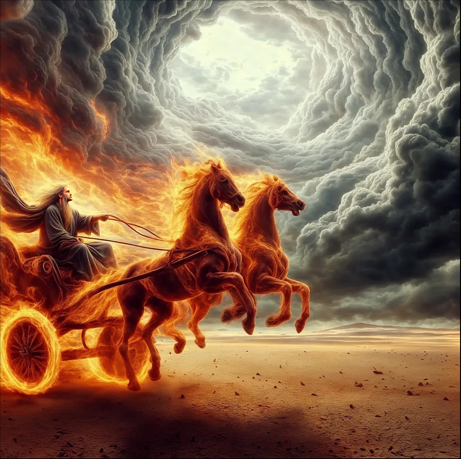 "Elijah taken up in a whirlwind"