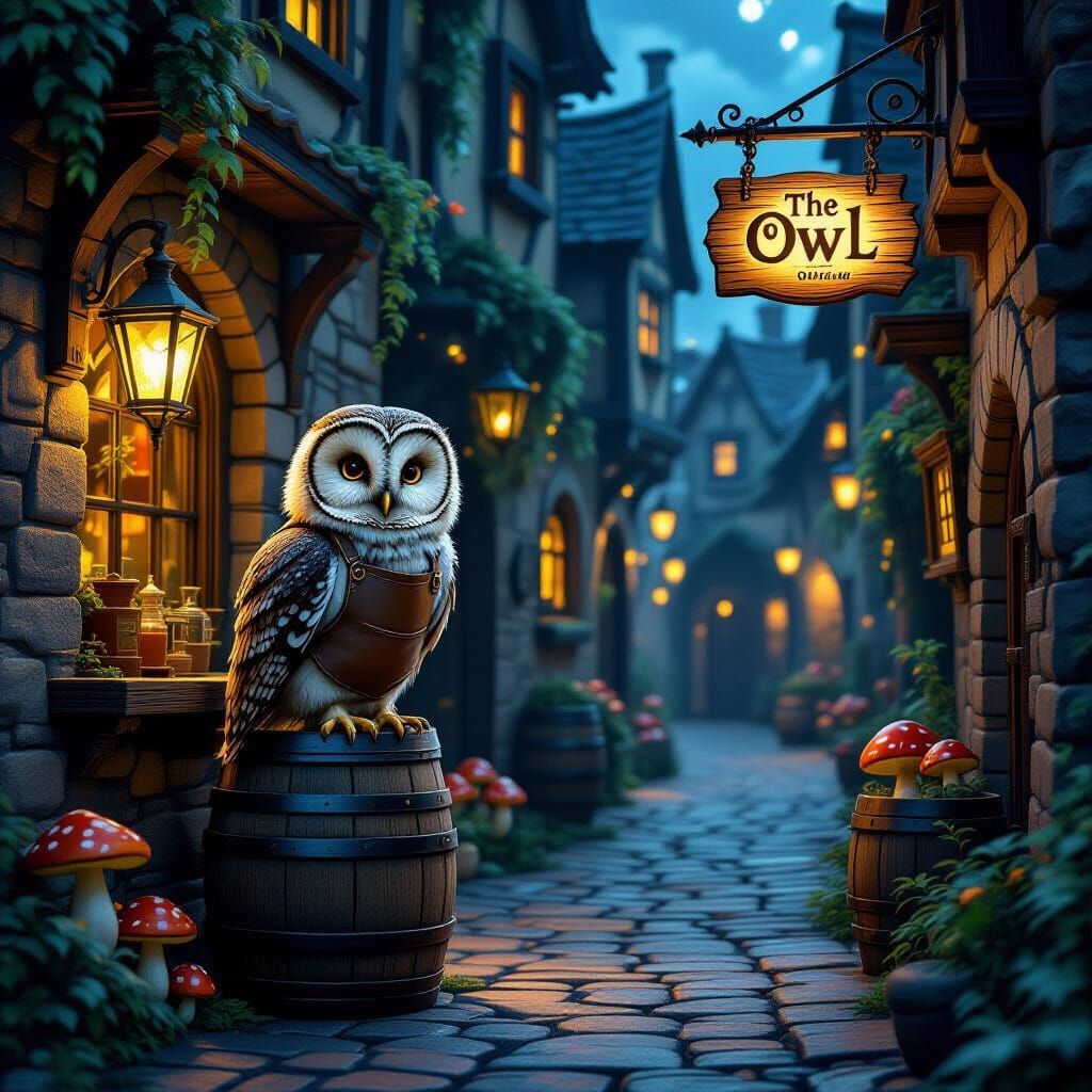 The Owl Tavern   by @GreenNails 