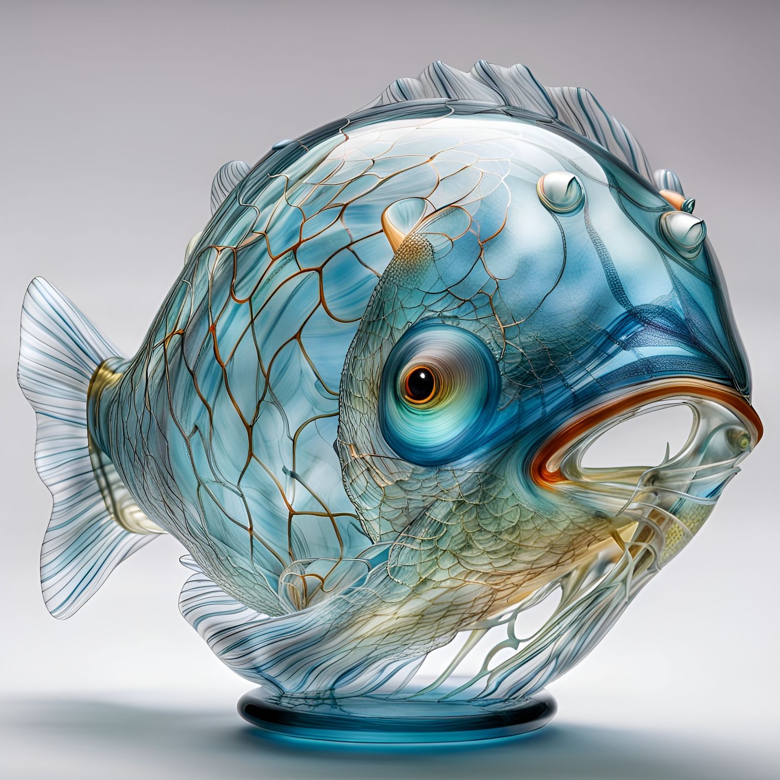 Pufferfish (Homage to Dr. Robert C. Fritz, blown glass artist and key contributor to the contemporary ...  by @madalina
