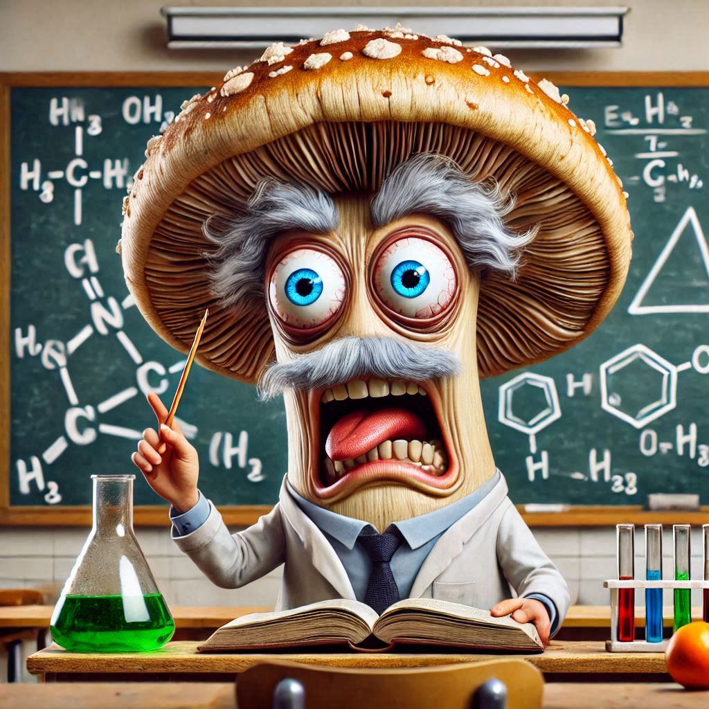 E=mc² and m stands for Mushroom!  by @Darken
