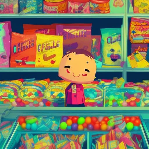 Kid in a candy store!
