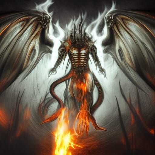 Fire Demon - Ai Generated Artwork - Nightcafe Creator