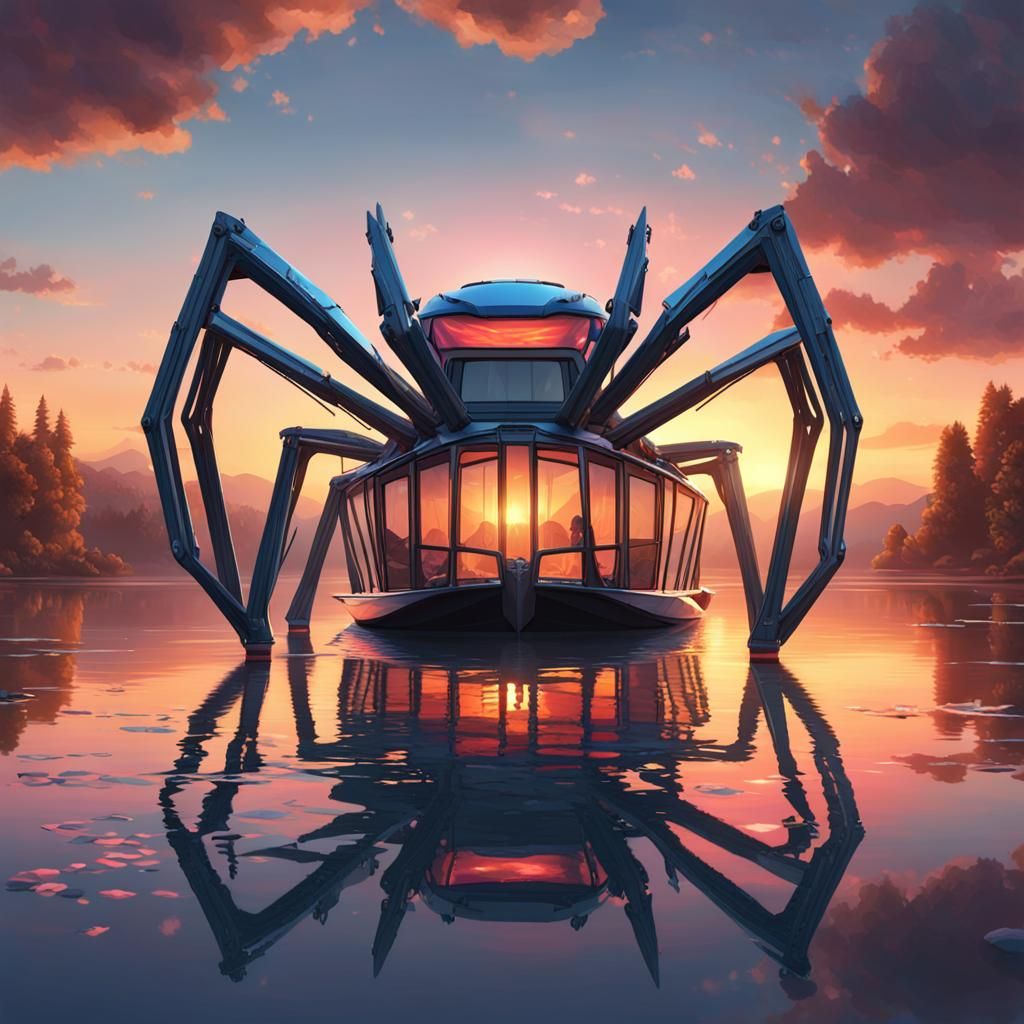 Spider speedboat  by @Marjolein 