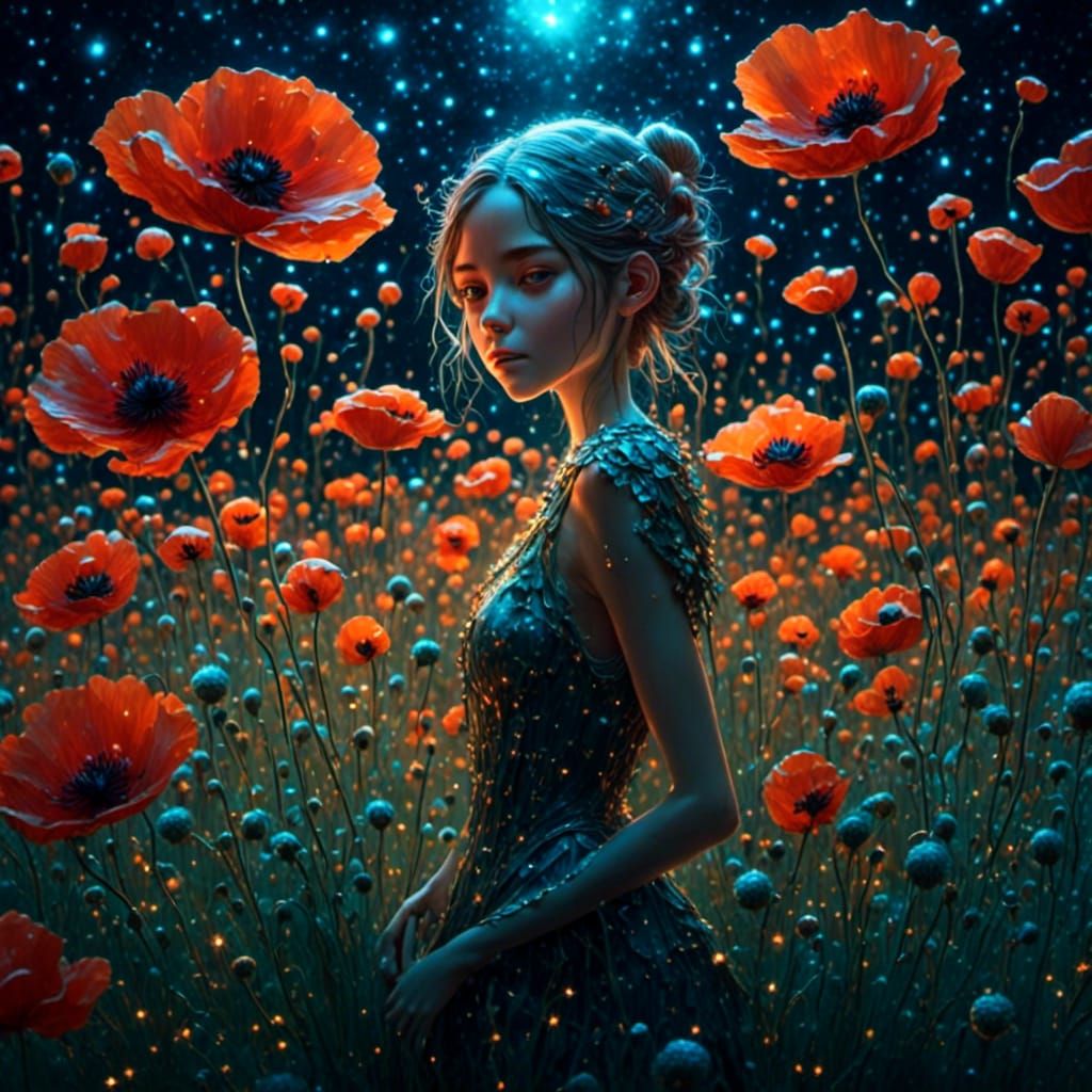 La fille aux coquelicots