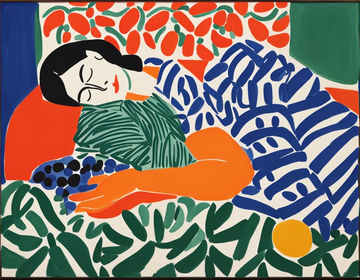 Matisse-styled Woman Sleeping 4