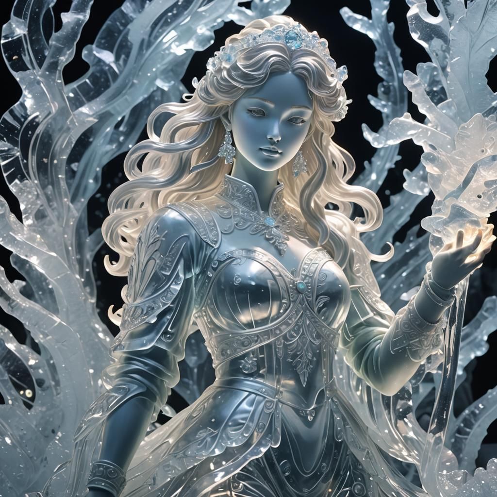 ice princess sculpture   by @amrellin
