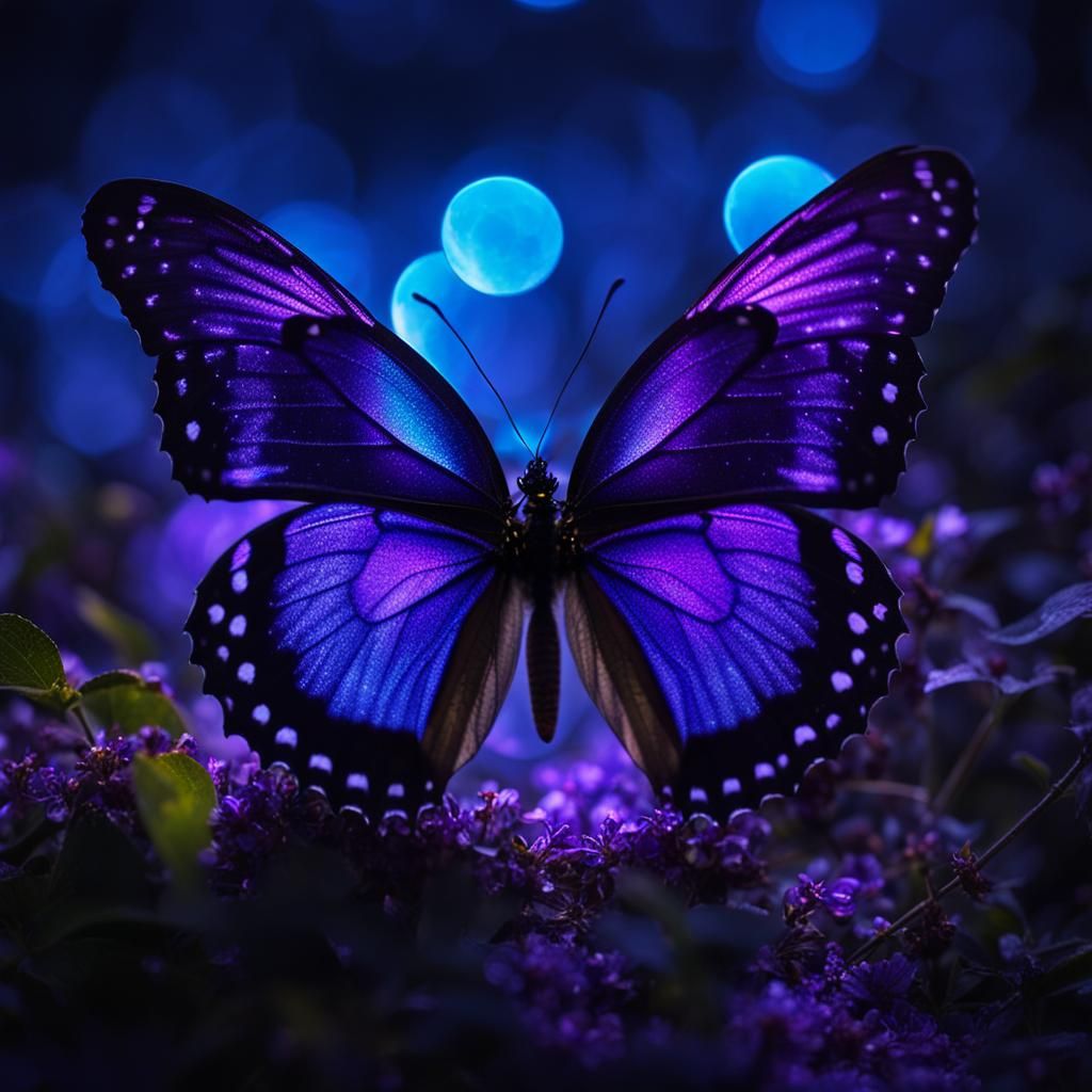 Purple Butterfly - AI Generated Artwork - NightCafe Creator