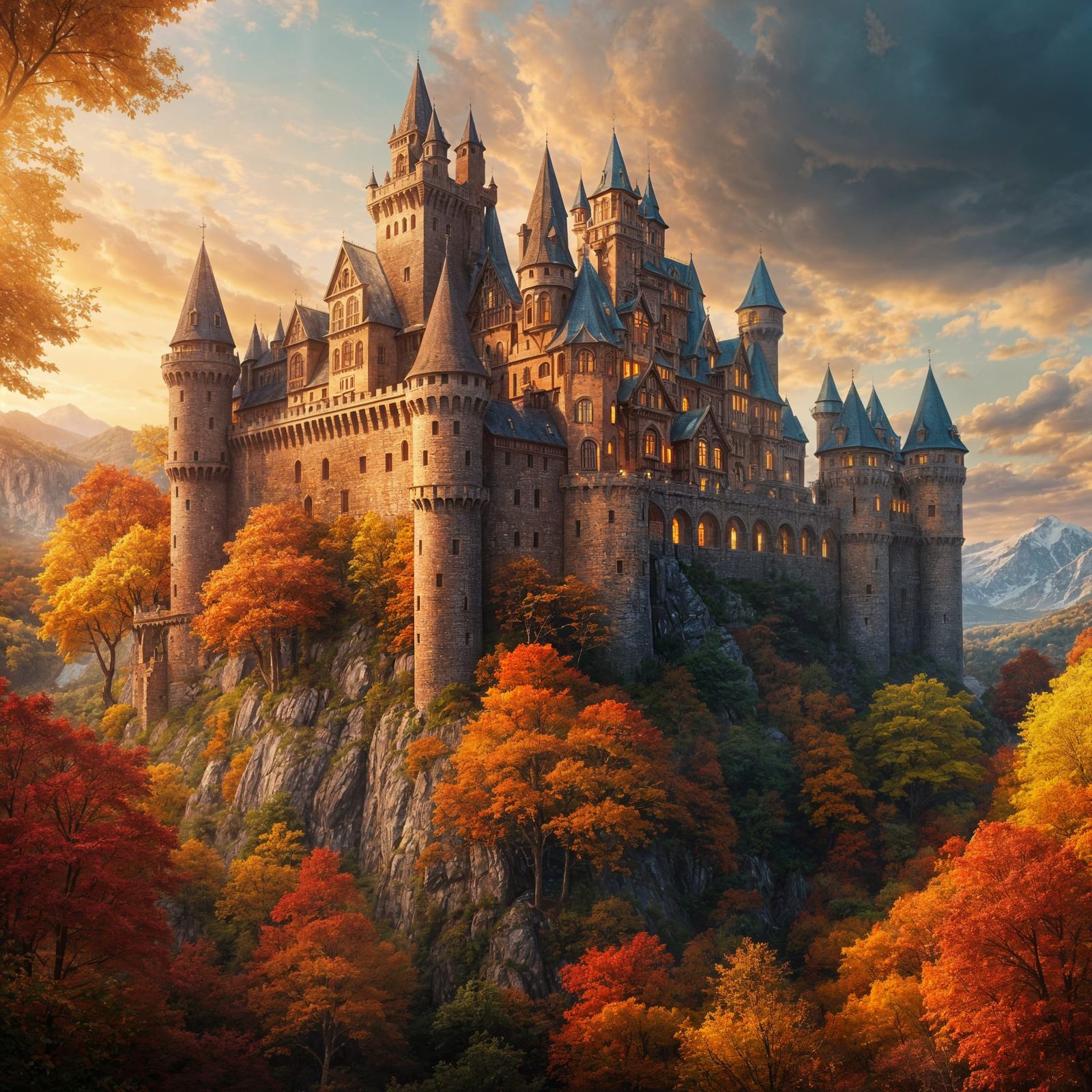 Castle in Autumn  by @AmyLuPotter