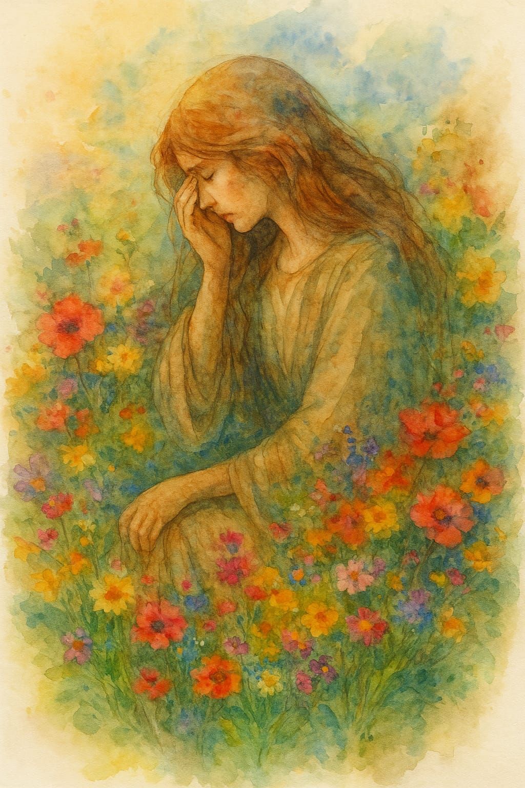 Sorrow and flowers – CG