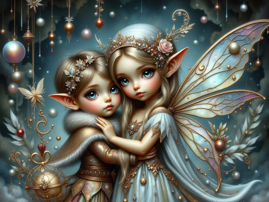 Fanciful Holiday Elves