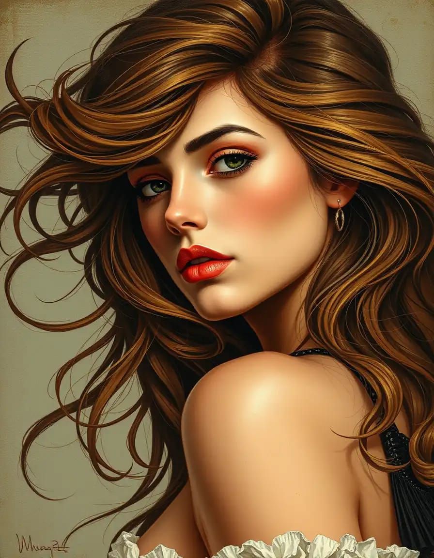 A beautiful woman's portrait