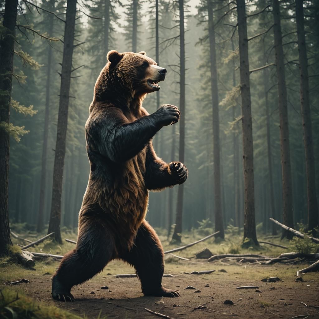 untitled fighting bear