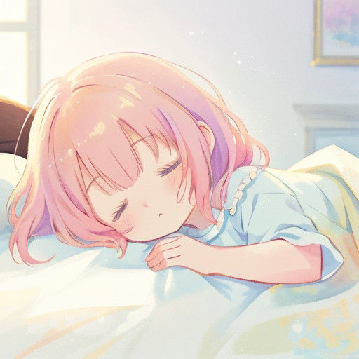 Soft Focus Anime Baby Portrait in Pastel Colors