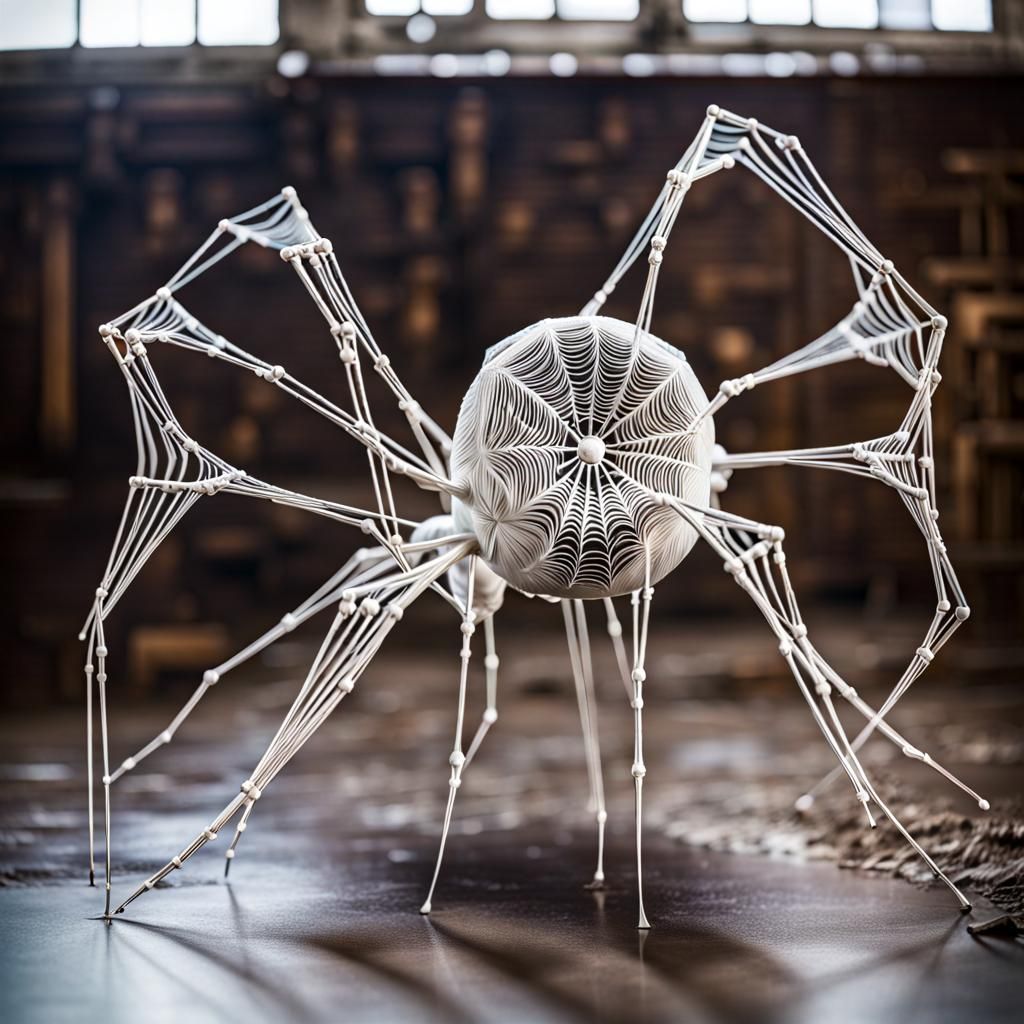 Spider sculptures a mecha web  by @That Guys ZB