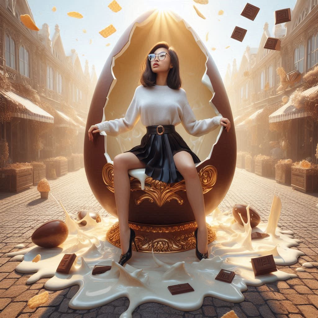 Chocolate egg throne