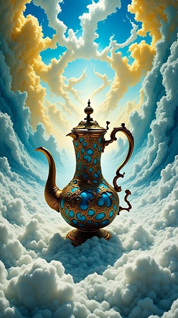 Cloudy Genie Jar
