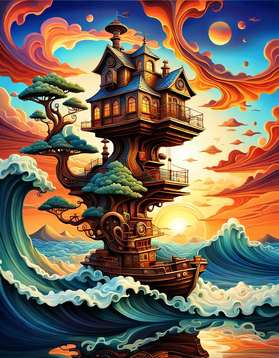 Treehouse boat  by @toomanynates