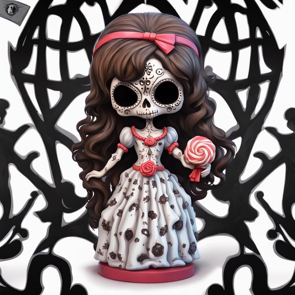 Candy-Skull Bobblehead - AI Generated Artwork - NightCafe Creator