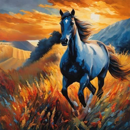 Watercolor horse