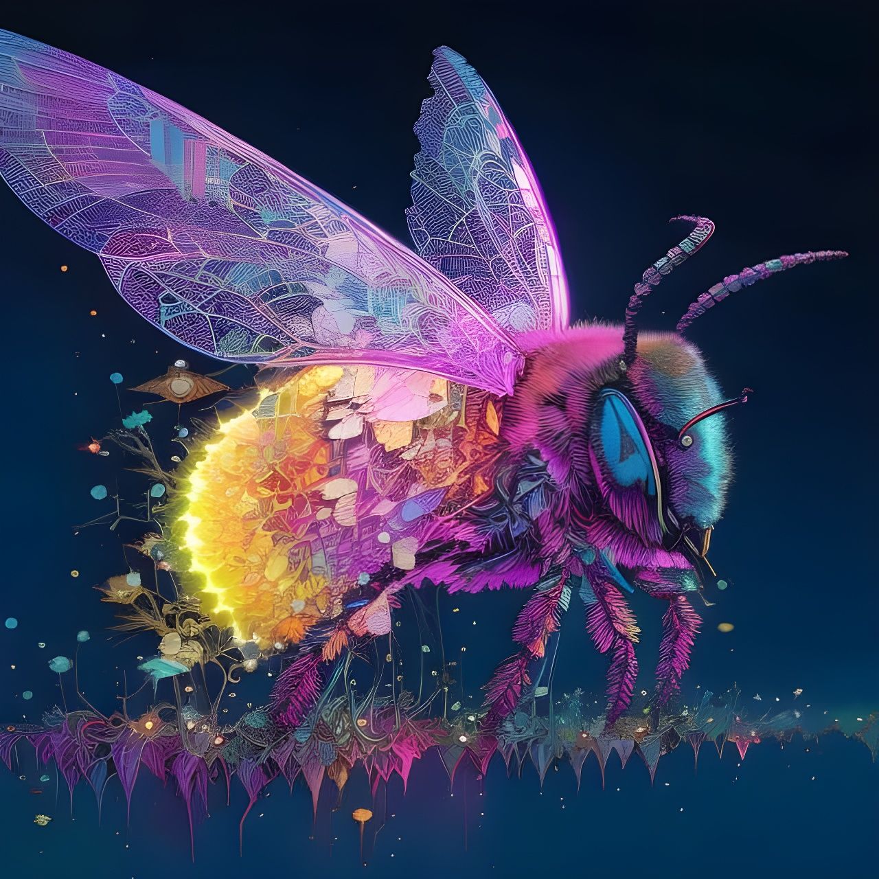 the bee who dreamed of becoming a firefly  by @Kle00