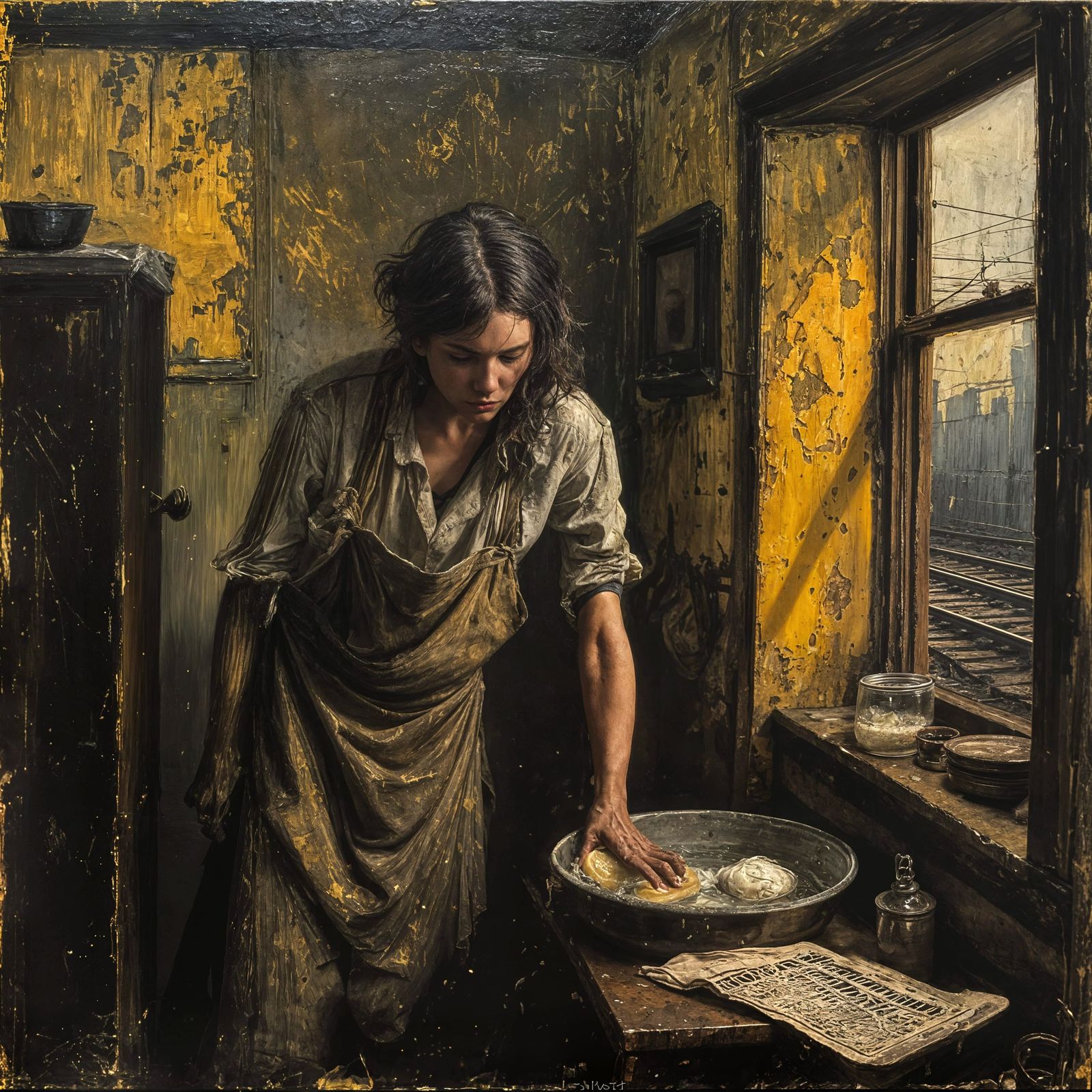 Exhaustion in every thick stroke