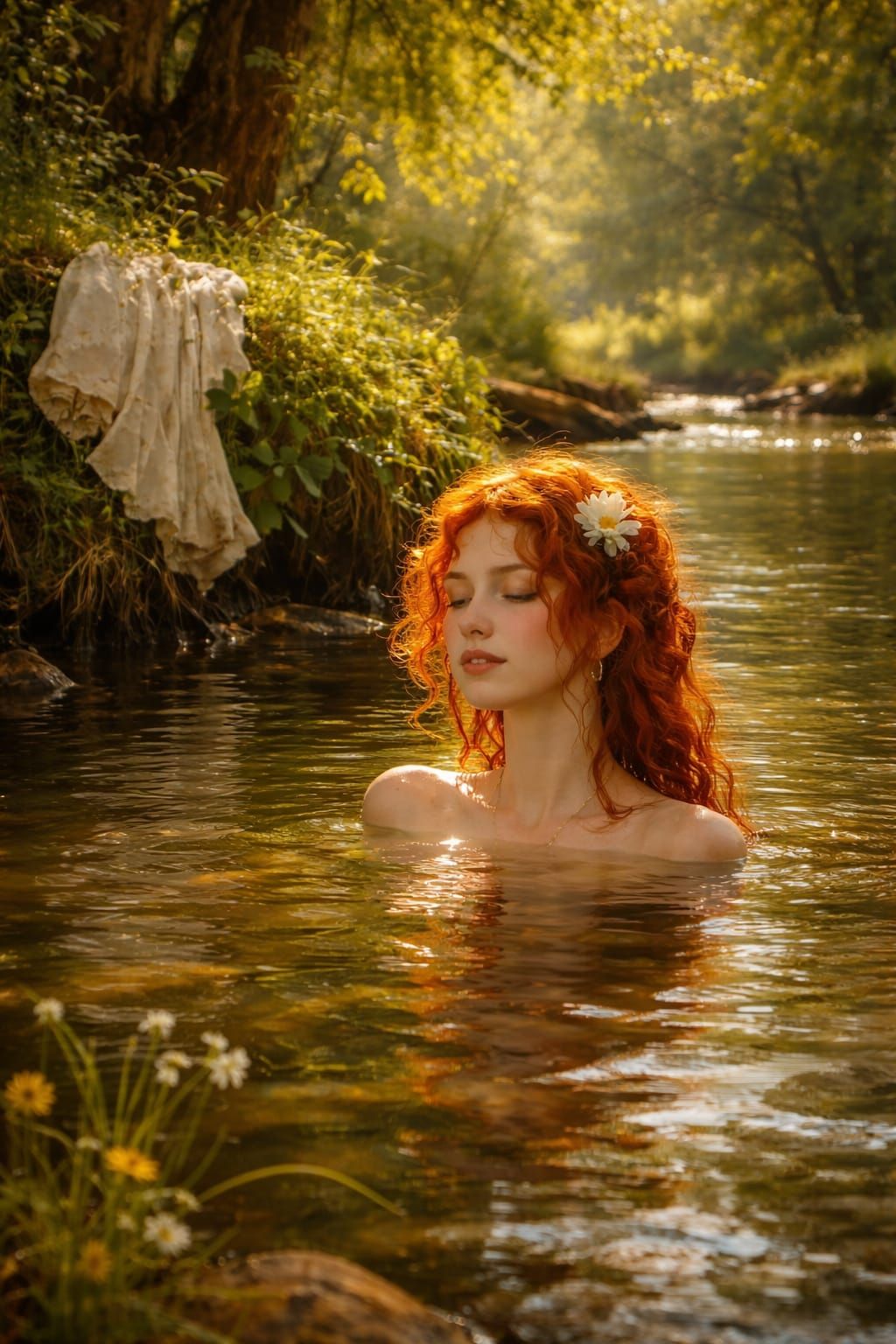 Claira takes a dip in the heat of the day 🌹