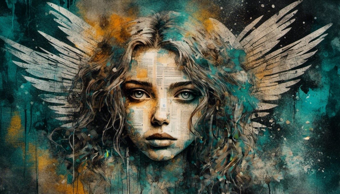 Surreal angel portrait  by @Ursula