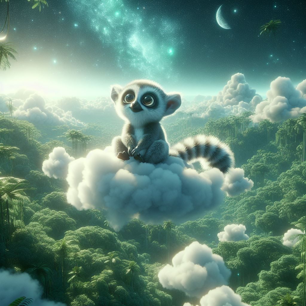 Little Lemur on a Cloud
