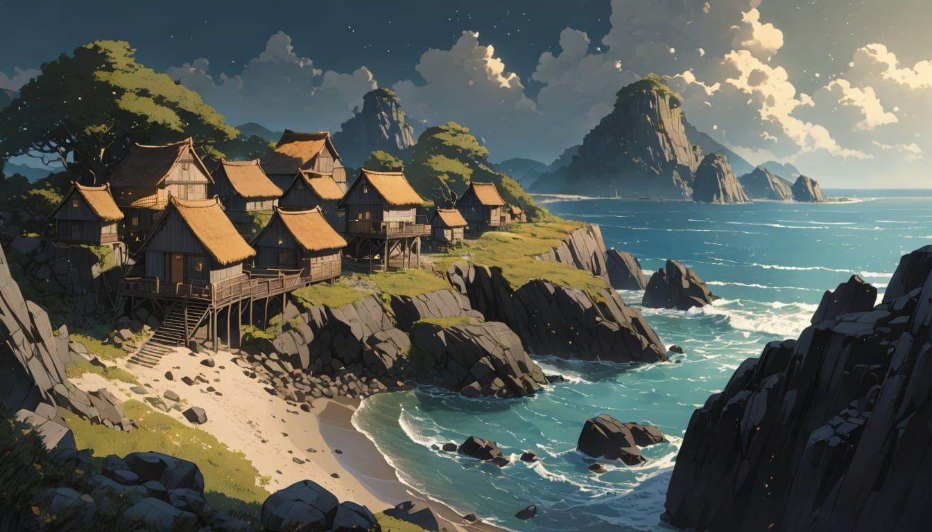 Rocky Seashore Town (AAMXLAnimeMix)