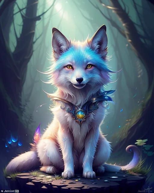 Guardian Fox Angel of AI Art, by AI