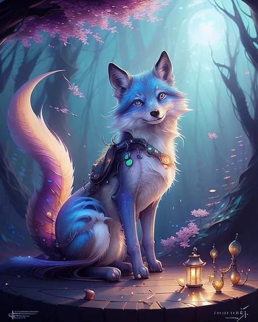 Guardian Fox Angel of AI Art, by AI