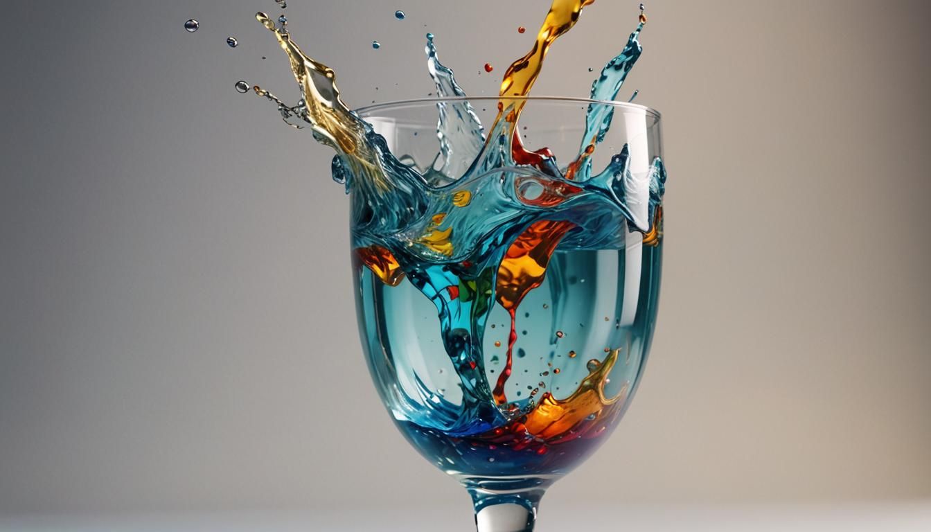 Sea inside a glass