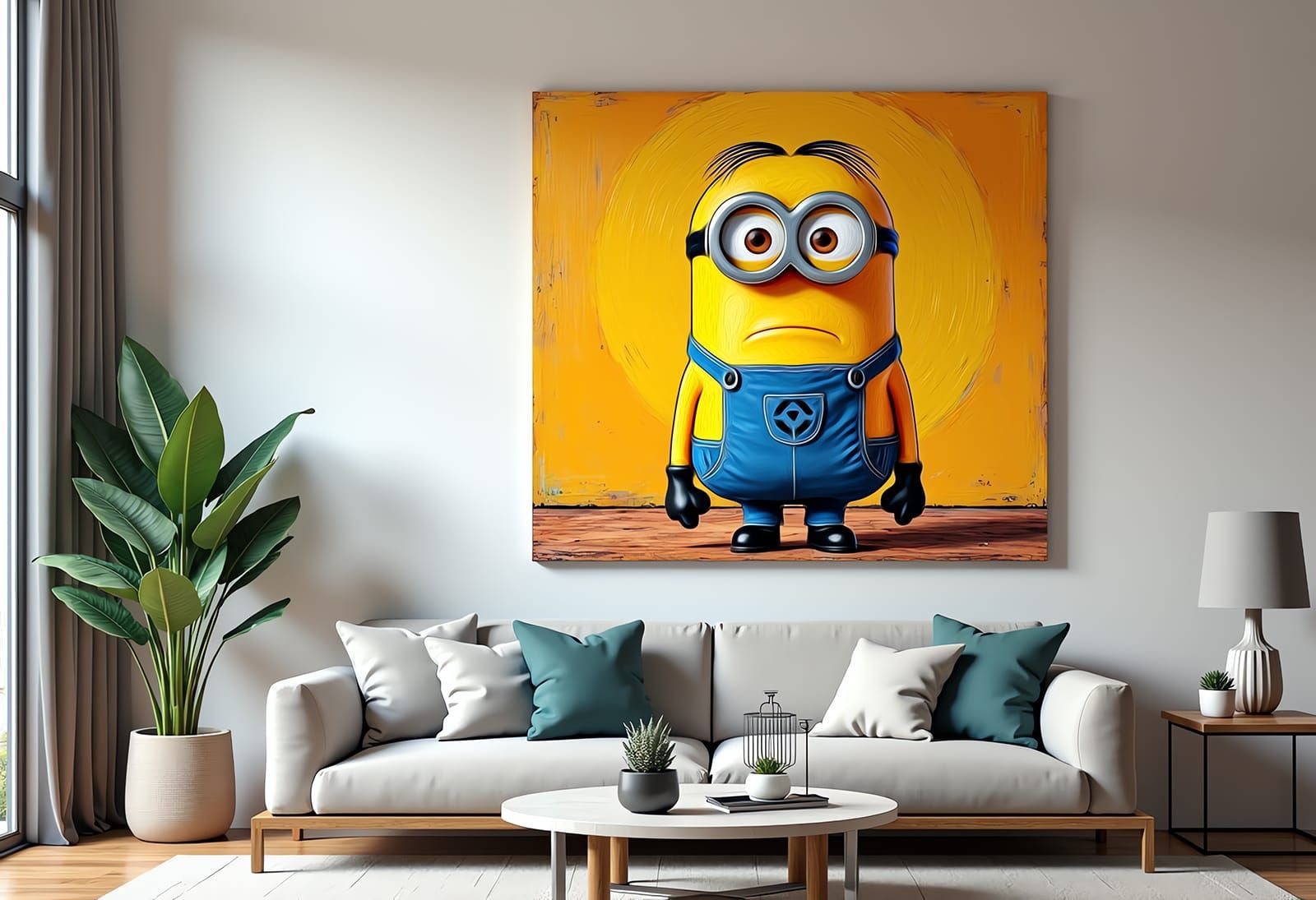 Minion Oil painting on the Wall