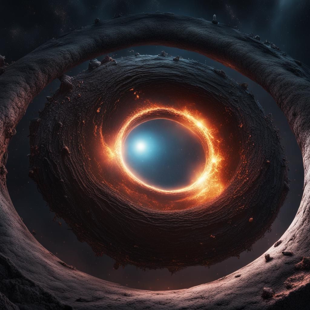 A Black Holes Outer Rings In The Universe - AI Generated Artwork ...