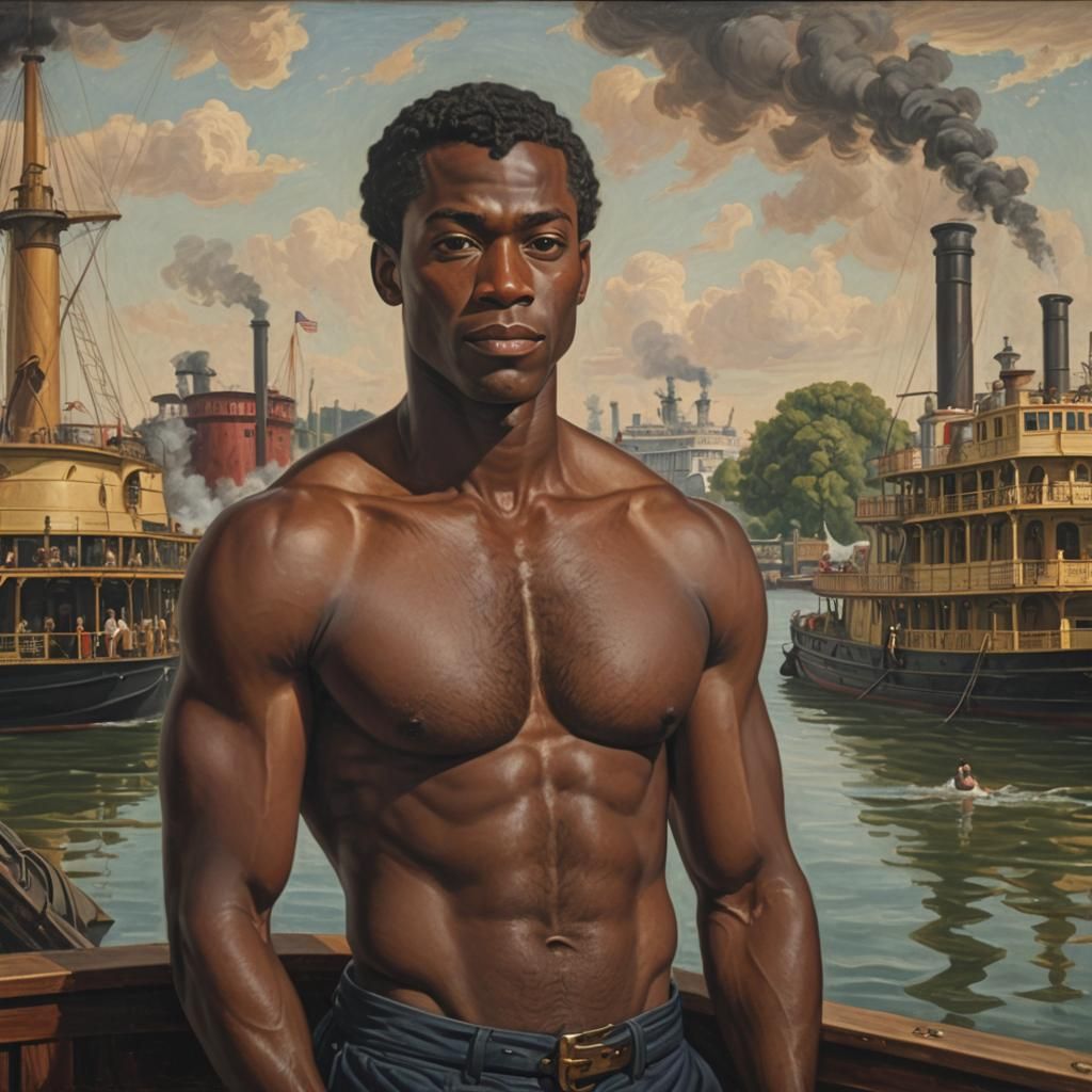 Paddlesteamer working man  by @SolitaryWeaver
