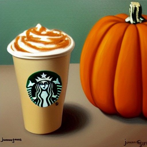 Grande pumpkin spice latte from Starbucks