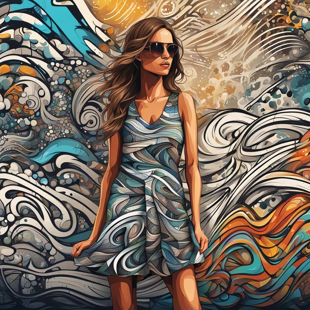 In a sundress