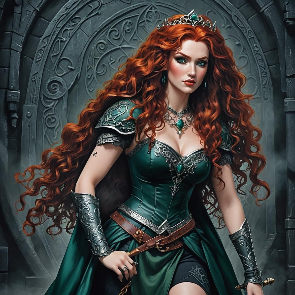 Heavy Metal Merida - AI Generated Artwork - NightCafe Creator